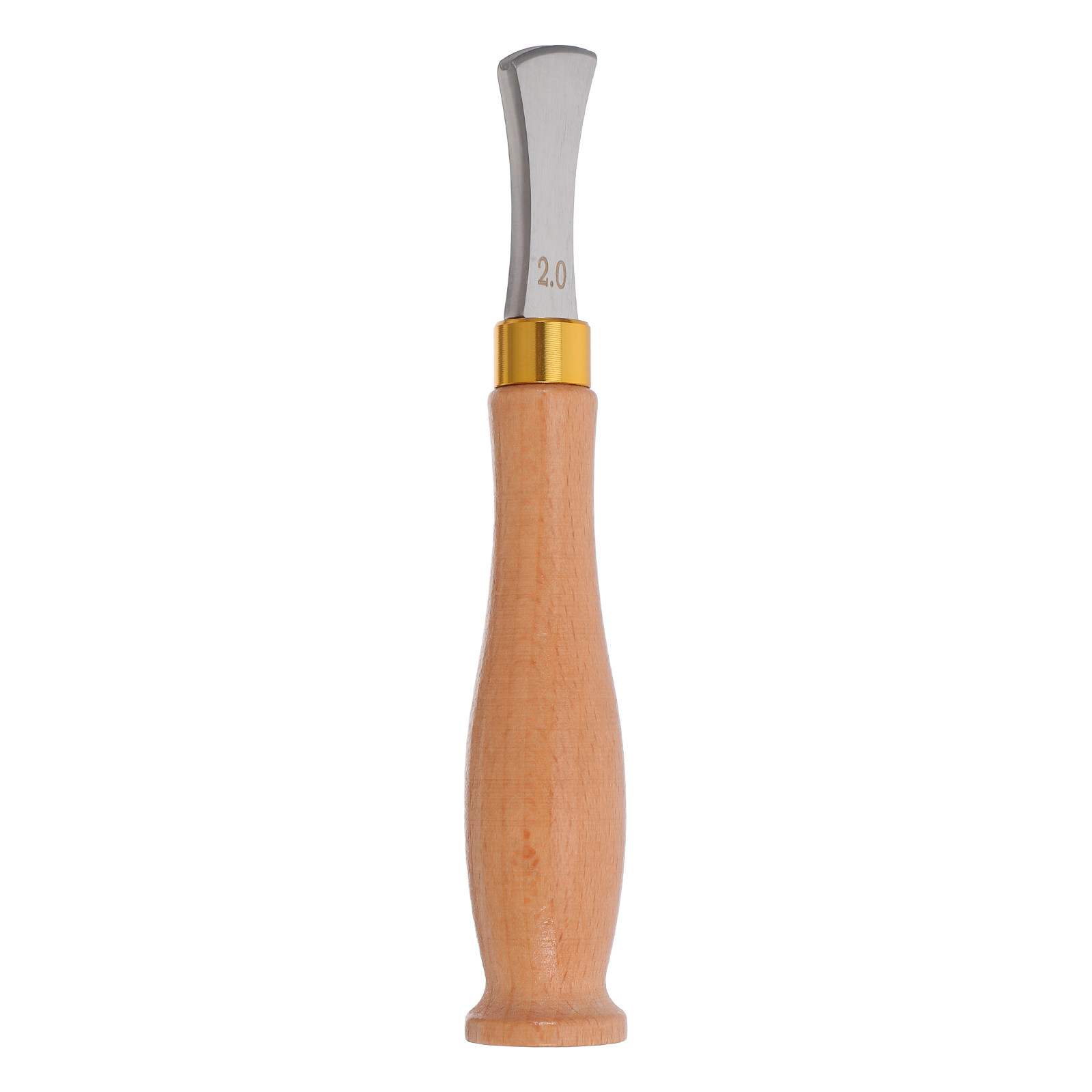 Leatherwork Edge Creaser - Kantenfalzwerkzeug aus Edelstahl 2mm mit Holzgriff