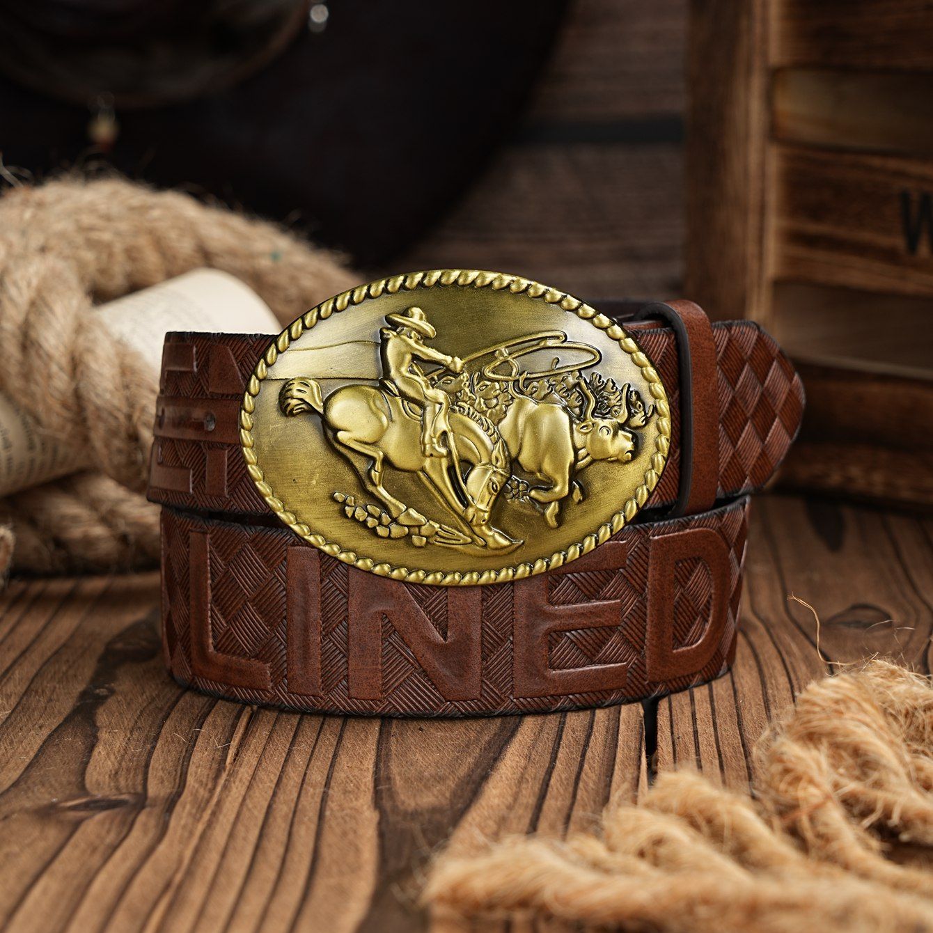 Leather Works Belt - Ein lässiger Retro-Gürtel im Western-Stil für