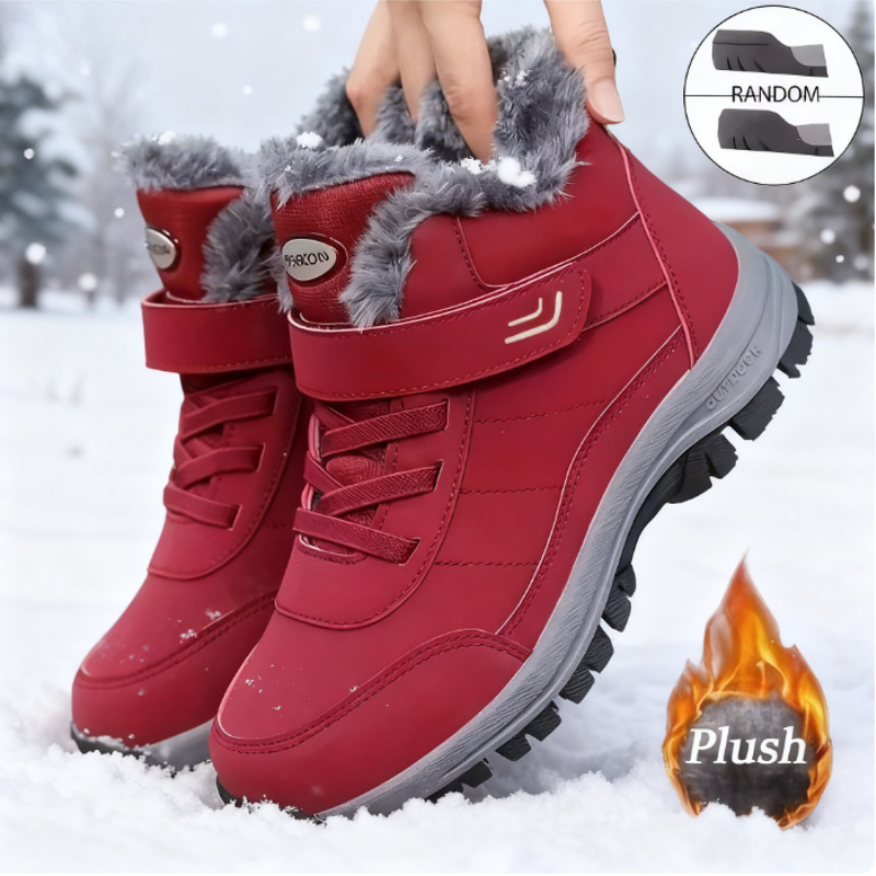 Leather Work Women Shoes - Winterstiefel für Damen, lässig, einfach, bequem,