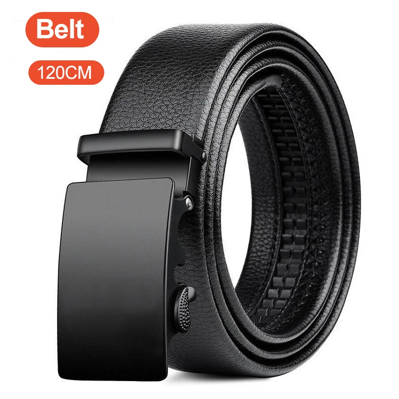 Leather Works Belt - Business herren Gürtel Metall Automatische Schnalle