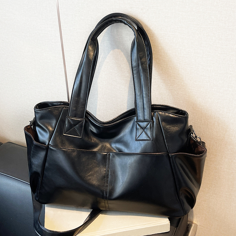 Leather Workshop - Damen Retro-Handtasche aus weichem Leder, mehrere