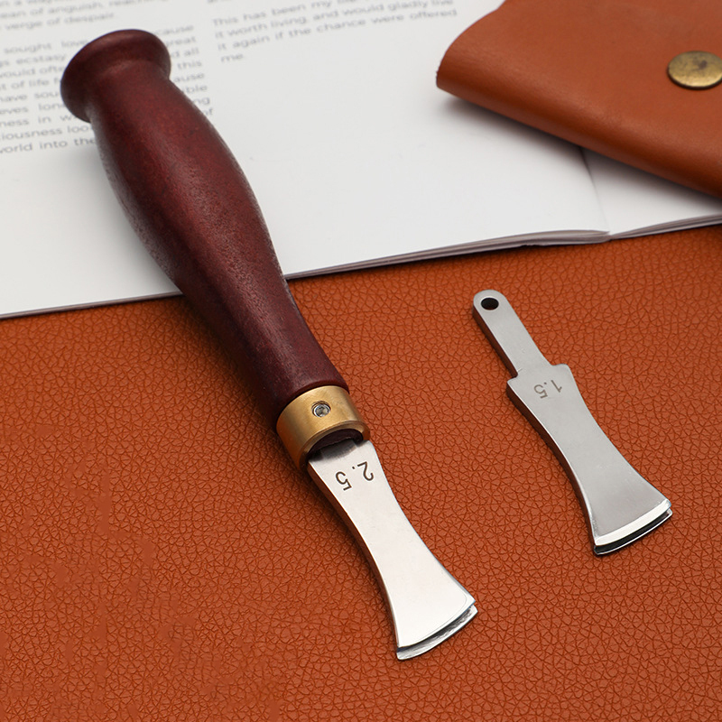Leatherwork Edge Creaser - Lederkantenfalterwerkzeuge, flacher Schlitz, Kantenlinear aus Edelstahl