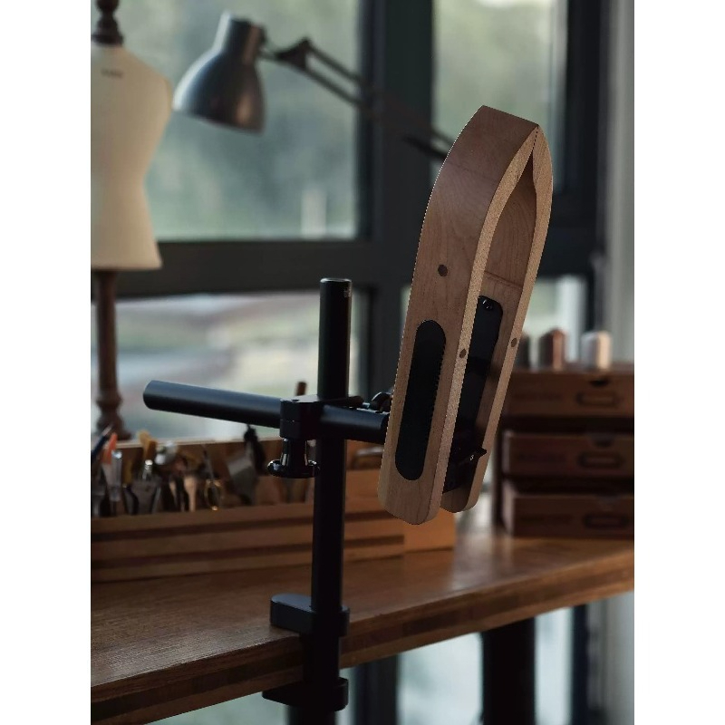 Leatherwork Craft - Holz-Leder-Nähklemmenständer DIY Handgefertigter Lederhandwerks-Halter für Leder-Näh-