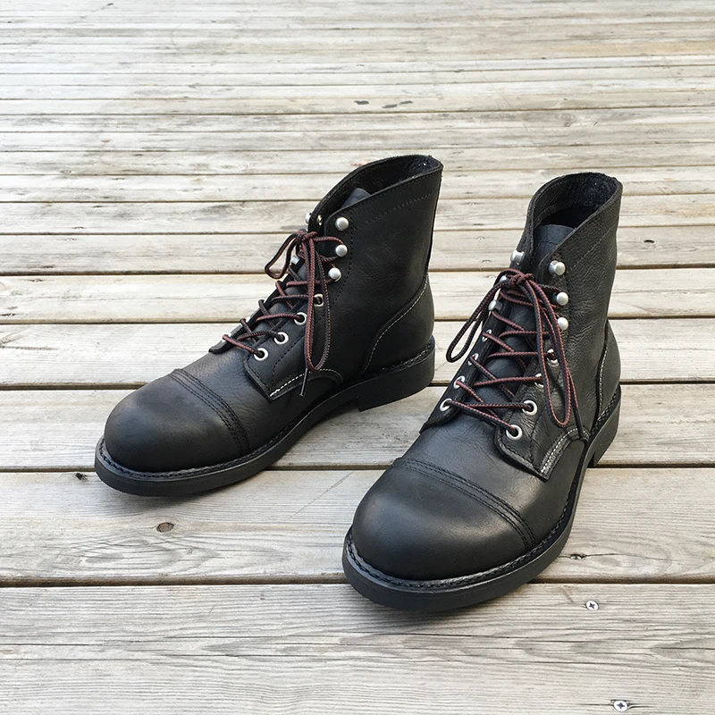 Leather Workshop - Neue Männer Schuhe Luxus Marke Vintage