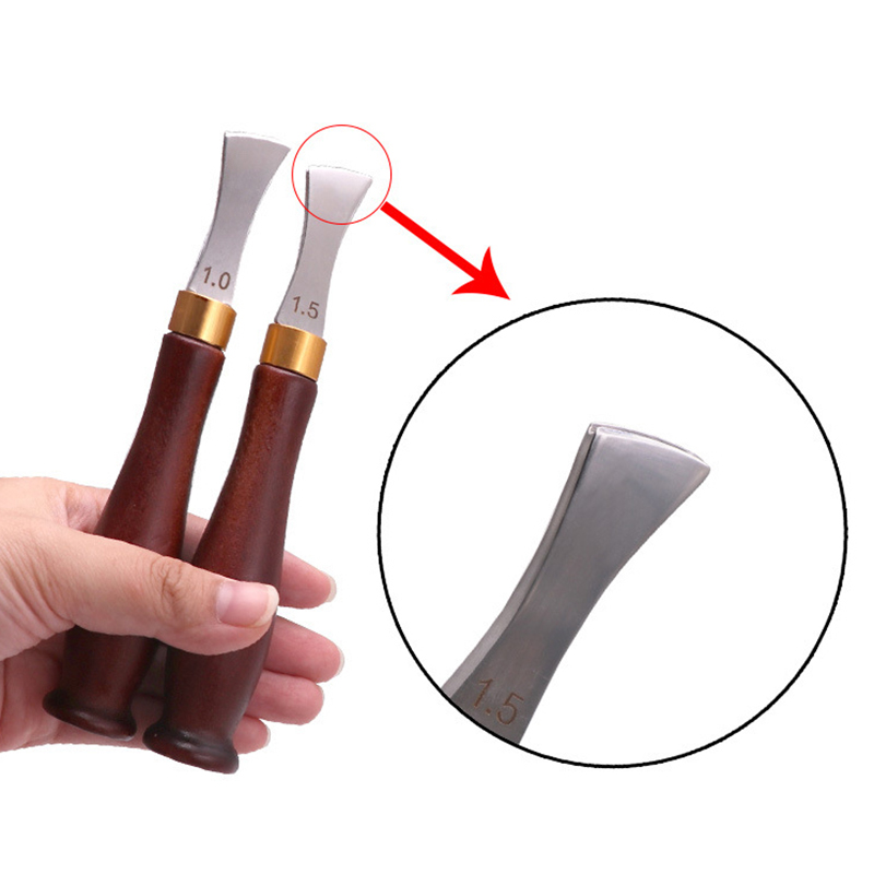 Leatherwork Edge Creaser - Bogenrille, Heißdruck-Lederkantenfalterwerkzeuge, flacher Schlitz, Kantenlinear aus