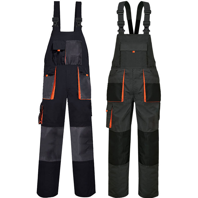 Leather Work Overalls - Herren-Overall, Arbeitskleidung mit mehreren Taschen, verschleißfeste