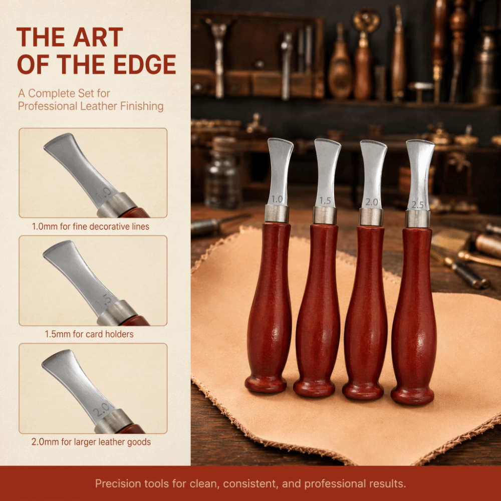 4-teiliges Präzisions-Kantenri – Leatherwork Edge Creaser Bewertung und Preis