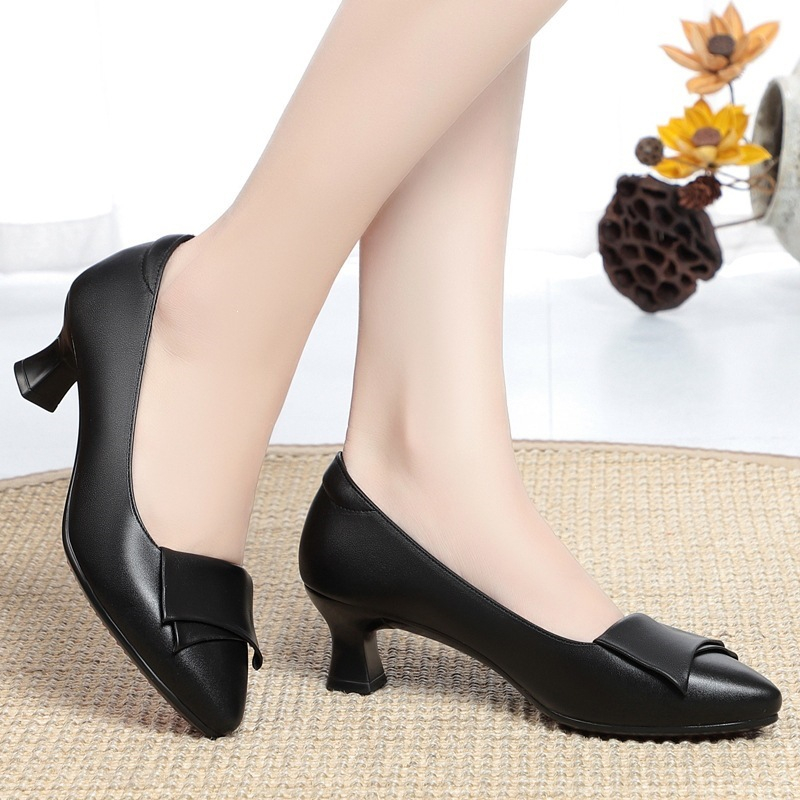 Frühling Herbst Echtleder Spit – Leather Work Women Shoes Bewertung und Preis